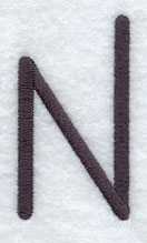 Sleek & Modern Capital Letter N - 3 Inch