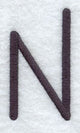 Sleek & Modern Capital Letter N - 3 Inch