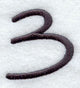 Sleek & Modern Number 3 - 3 Inch