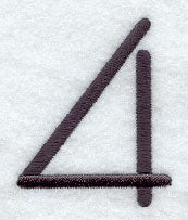 Sleek & Modern Number 4 - 3 Inch