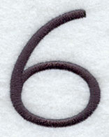 Sleek & Modern Number 6 - 3 Inch