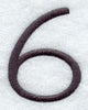 Sleek & Modern Number 6 - 3 Inch