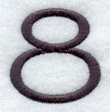 Sleek & Modern Number 8 - 3 Inch