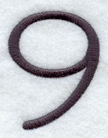 Sleek & Modern Number 9 - 3 Inch