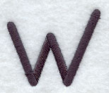 Sleek & Modern Lower Case w - 3 Inch