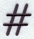 Sleek & Modern Punctuation Pound Sign - 3 Inch