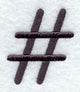 Sleek & Modern Punctuation Pound Sign - 3 Inch