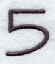 Sleek & Modern Number 5 - 3 Inch