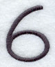 Sleek & Modern Number 6 - 3 Inch