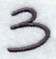Sleek & Modern Number 3 - 3 Inch