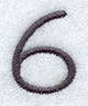 Sleek & Modern Number 6 - 3 Inch