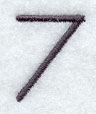 Sleek & Modern Number 7 - 3 Inch