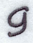 Sleek & Modern Lower Case g - 3 Inch