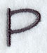 Sleek & Modern Capital Letter P - 3 Inch