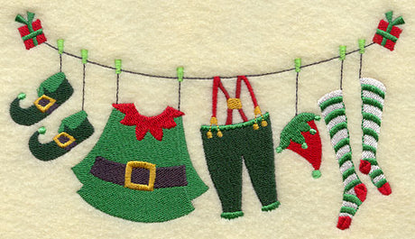 Christmas Elf Clothesline