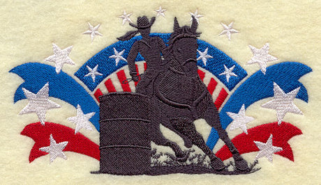 Barrel Racing Cowgirl