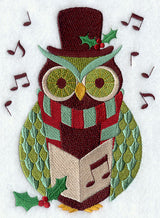 Retro Caroling Owl