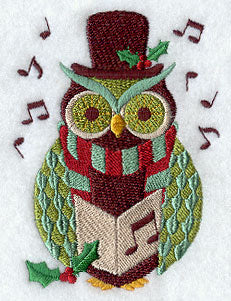 Retro Caroling Owl