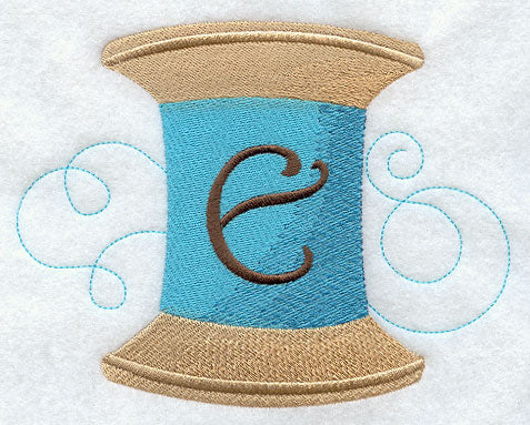 Spool of Thread Letter E - 4.85 Inch