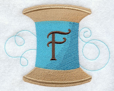 Spool of Thread Letter F - 4.85 Inch