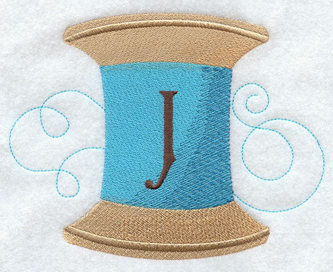Spool of Thread Letter J - 4.85 Inch