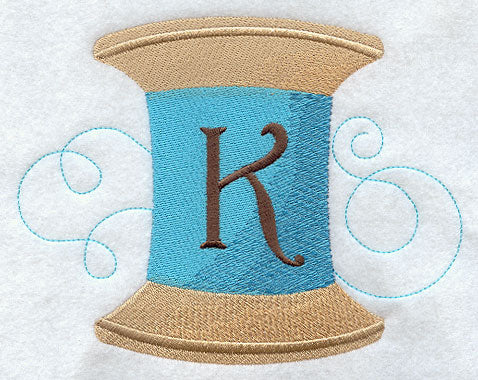 Spool of Thread Letter K - 4.85 Inch