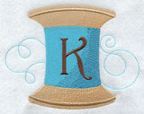 Spool of Thread Letter K - 4.85 Inch
