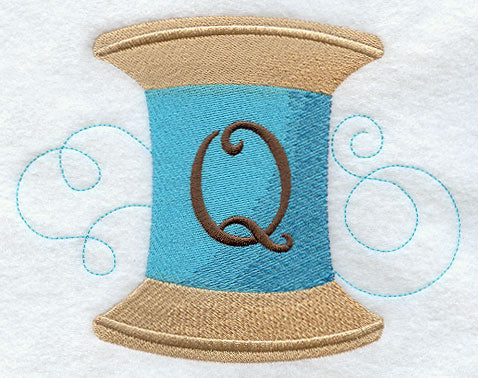 Spool of Thread Letter Q - 4.85 Inch