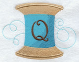 Spool of Thread Letter Q - 4.85 Inch