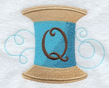 Spool of Thread Letter Q - 4.85 Inch