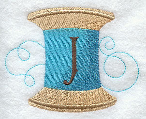 Spool of Thread Letter J - 4.85 Inch
