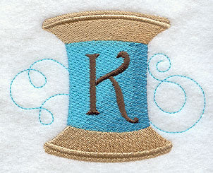 Spool of Thread Letter K - 4.85 Inch