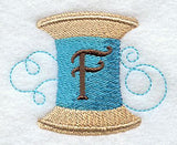Spool of Thread Letter F - 4.85 Inch