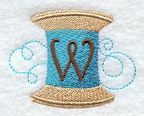Spool of Thread Letter W - 4.85 Inch