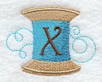 Spool of Thread Letter X - 4.85 Inch