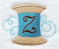 Spool of Thread Letter Z - 4.85 Inch