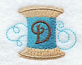 Spool of Thread Letter D - 4.85 Inch