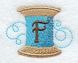 Spool of Thread Letter F - 4.85 Inch