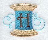 Spool of Thread Letter H - 4.85 Inch