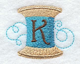 Spool of Thread Letter K - 4.85 Inch