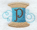 Spool of Thread Letter P - 4.85 Inch
