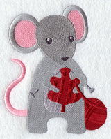 Crafty Autumn Knitting Mouse