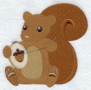 Crafty Autumn Embroidering Squirrel