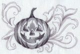 Jack O' Lantern with Baroque Background