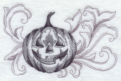 Jack O' Lantern with Baroque Background