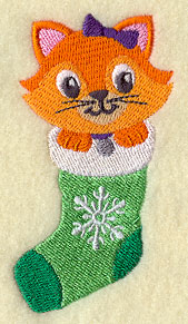 Kitty in Stocking