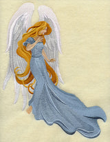 Art Nouveau Angel with Flowing Tresses