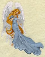 Art Nouveau Angel with Flowing Tresses
