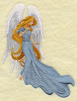 Art Nouveau Angel with Flowing Tresses