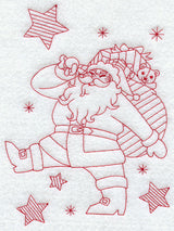 Santa Delivers Toys (Redwork)